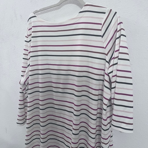 Women's Striped Top Shirt Multi Color 3X - Picture 9 of 9